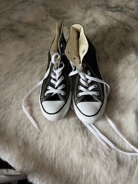 Converse Black & White High-Top Canvas Sneakers